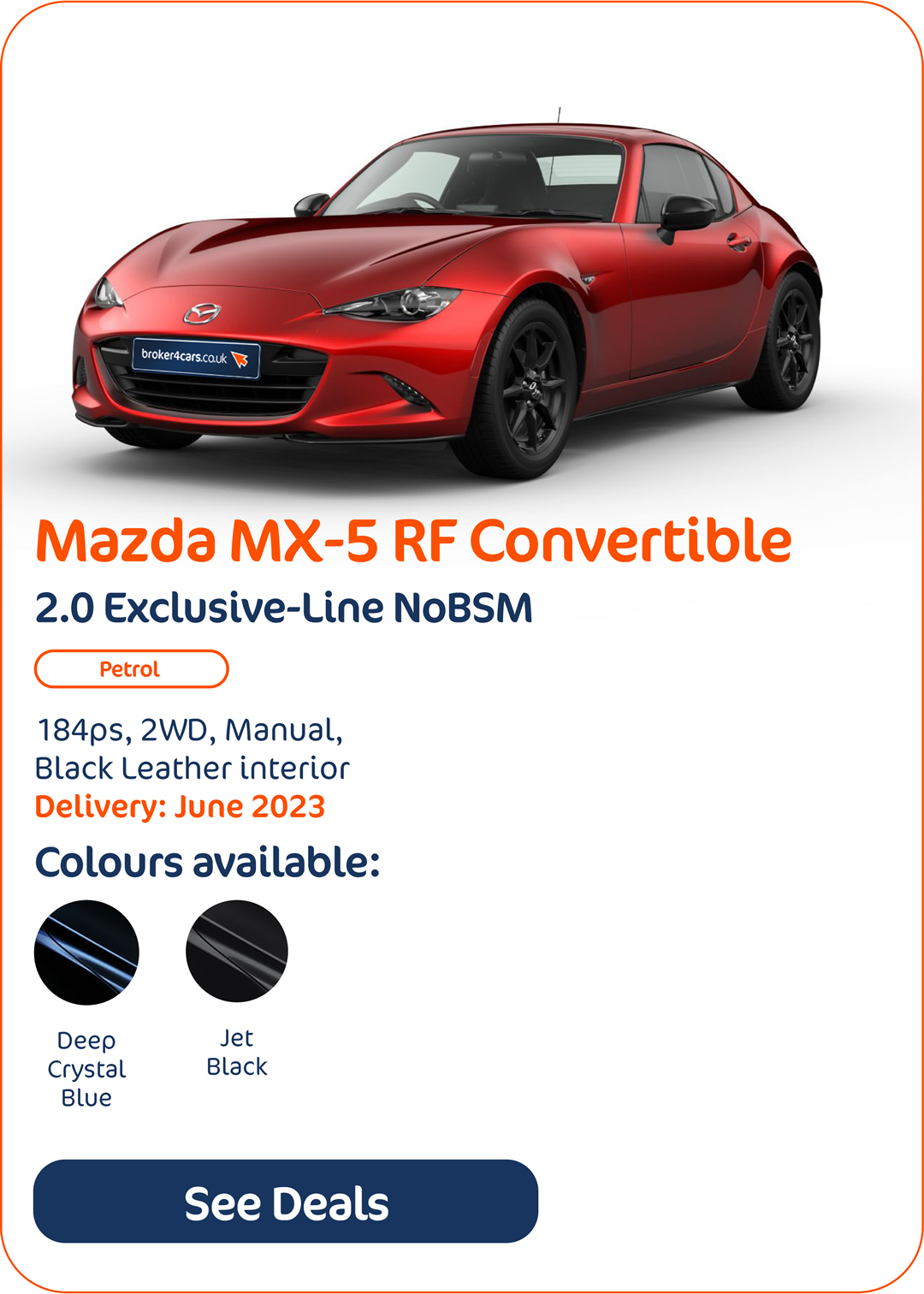 Mazda MX-5 RF Convertible 2.0 Exclusive-Line NoBSM - Click to Enquire